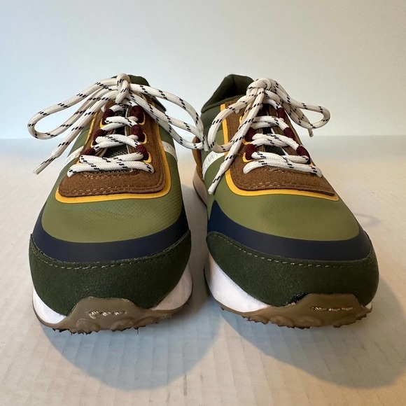 Zara Kids Olive Colorblock Sneakers Unisex 4.5 - Picture 2 of 8